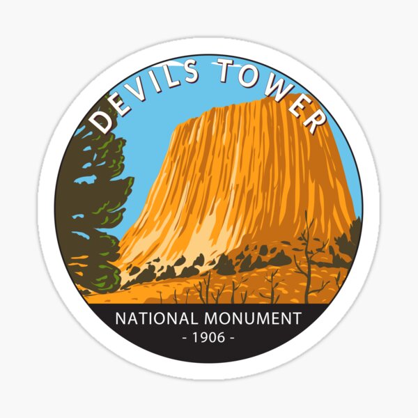 Item preview, Devils Tower National Monument Wyoming Circle designed and sold by KrisSidDesigns.