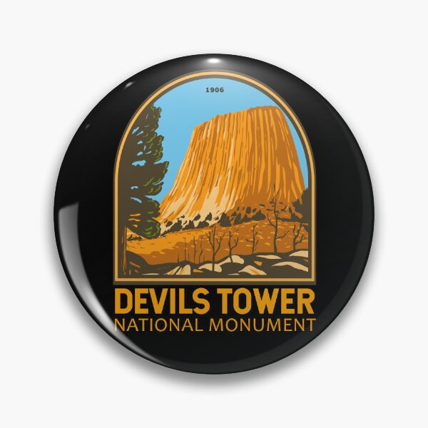 Item preview, Devils Tower National Monument Wyoming Emblem designed and sold by KrisSidDesigns.