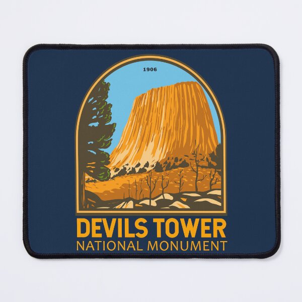 Item preview, Devils Tower National Monument Wyoming Emblem designed and sold by KrisSidDesigns.