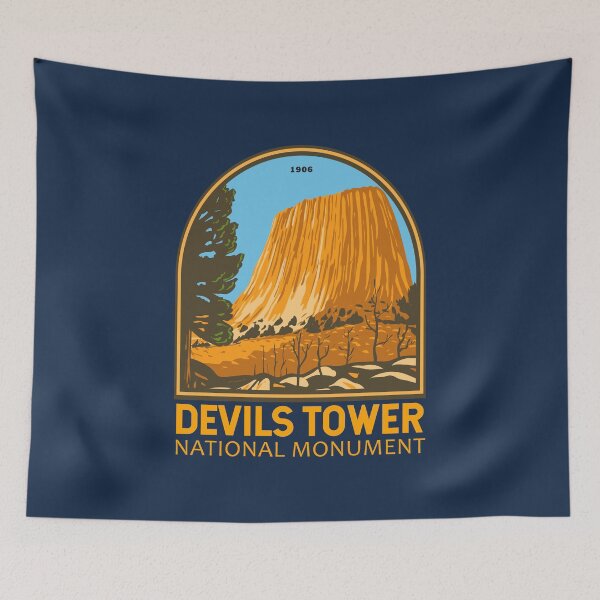 Item preview, Devils Tower National Monument Wyoming Emblem designed and sold by KrisSidDesigns.
