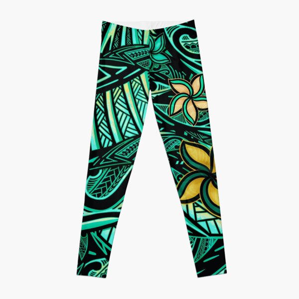 Green Tribal Leggings