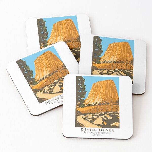 Item preview, Devils Tower National Monument Wyoming Vintage designed and sold by KrisSidDesigns.