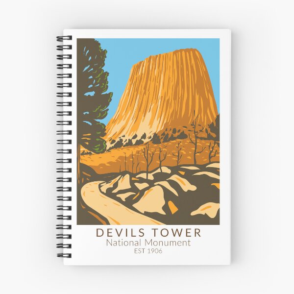 Item preview, Devils Tower National Monument Wyoming Vintage designed and sold by KrisSidDesigns.