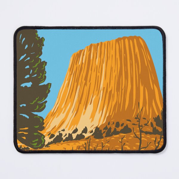 Item preview, Devils Tower National Monument Wyoming Vintage designed and sold by KrisSidDesigns.