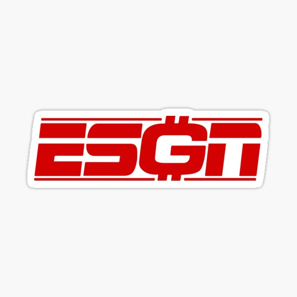 ESGN rojo Pegatina