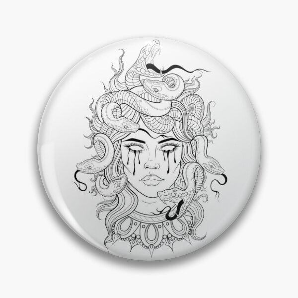 Item preview, Medusa Snake Face designed and sold by Browhiteart.