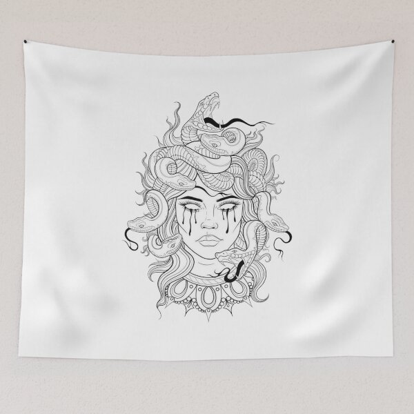 Item preview, Medusa Snake Face designed and sold by Browhiteart.