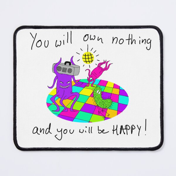 Item preview, You Will Own Nothing and You Will Be Happy (Clear Background Version) designed and sold by MYSTICGOATLADY.