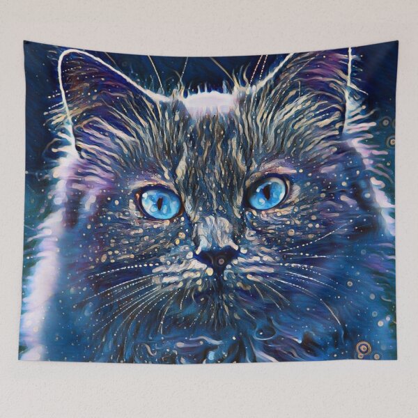 Artikelvorschau, MESMERIZING BLUE EYED CAT entworfen und verkauft von KatisDesign.