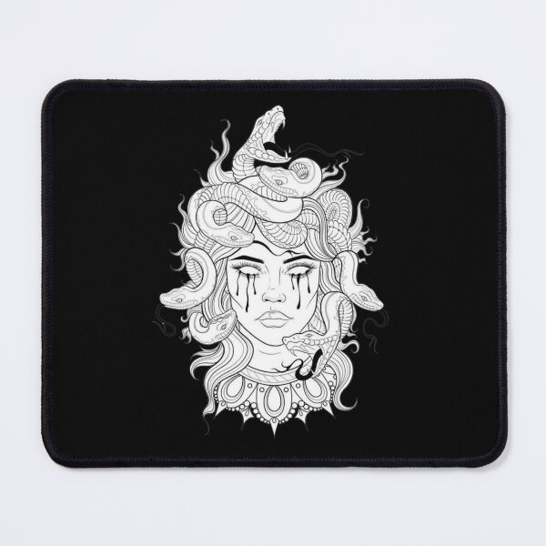 Item preview, Medusa Snake Face black designed and sold by Browhiteart.