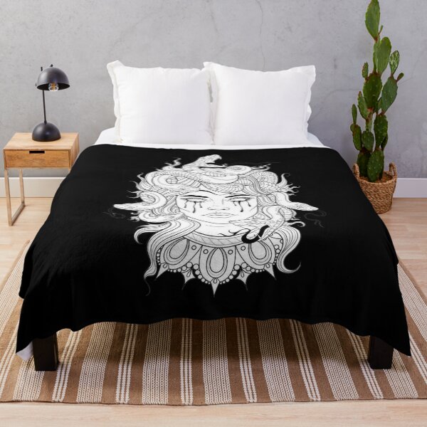 Item preview, Medusa Snake Face black designed and sold by Browhiteart.