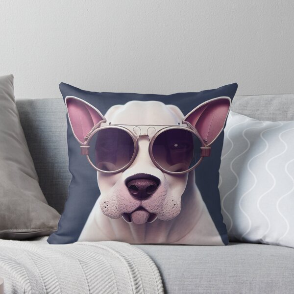 Item preview, Bull Terrier wearing a aviator glasses designed and sold by Studiowatermars.