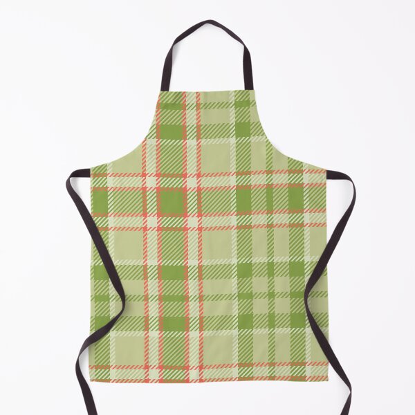 Aperçu de l'œuvre tartan ou plaid vert lime et corail créée et vendue par MBCollections.
