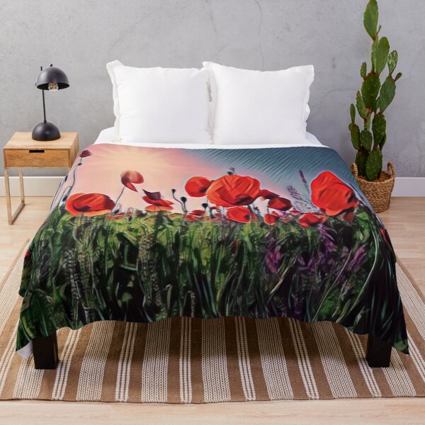 Item preview, RED POPPIES FIELD PAINTING designed and sold by KatisDesign.