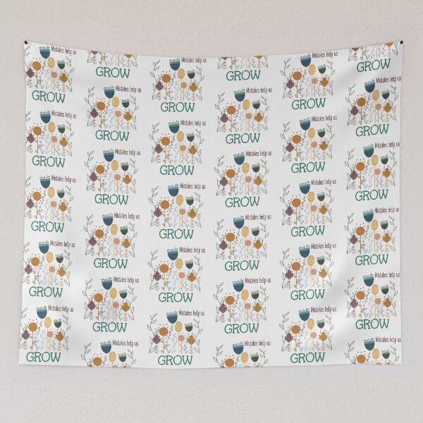 Item preview, Mistakes Help Us Grow BOHO Flowers T-shirt designed and sold by Nerdygirlteez.