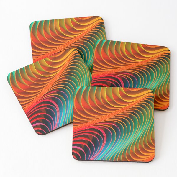 Item preview, Neon colored waves, spectrum  designed and sold by DeVeauDesign.