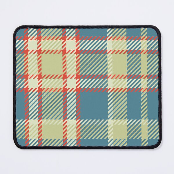 Item preview, tartan or plaid blue and corail designed and sold by MBCollections.