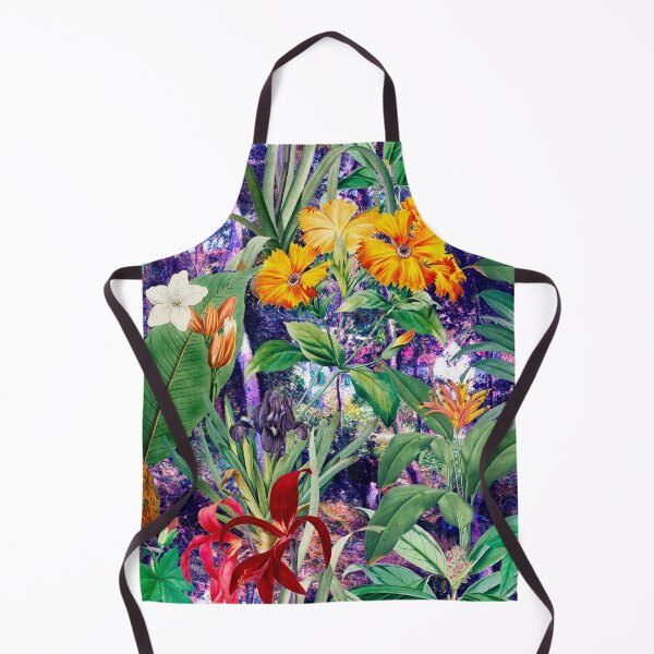 Artikelvorschau, Trendy tropisches Laub exotisches Blumenmuster, Blätter und Blumen tropisches Muster, botanische Illustration, dunkelviolette Blumenillustration entworfen und verkauft von ZeinabTaha.
