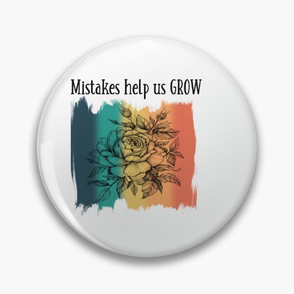 Item preview, Mistakes Help Us Grow Retro Tattoo Style Flower T-shirt designed and sold by Nerdygirlteez.