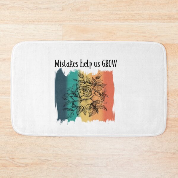 Item preview, Mistakes Help Us Grow Retro Tattoo Style Flower T-shirt designed and sold by Nerdygirlteez.