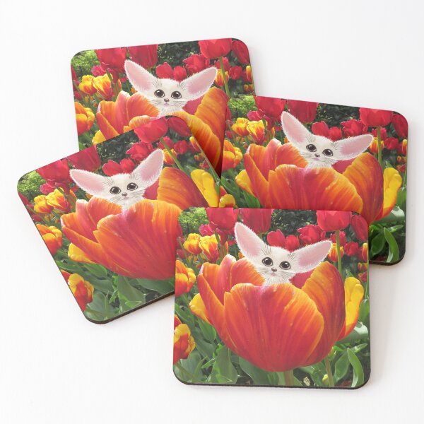 Item preview, Little Fennec Fox in Flower designed and sold by Soozie Wray.