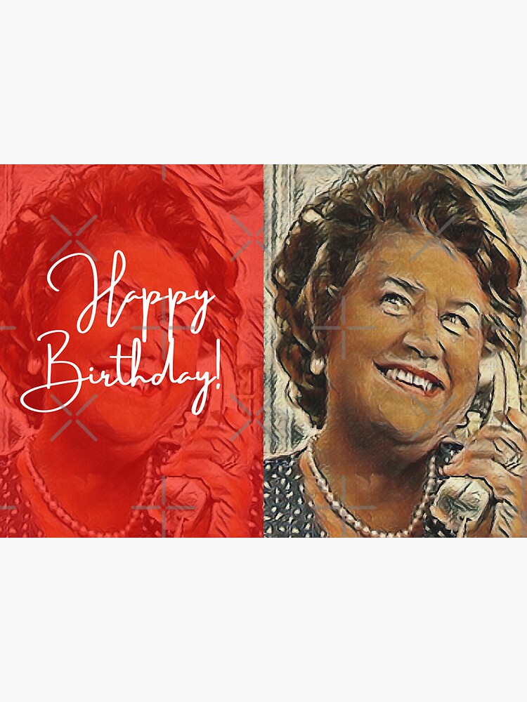  keeping up appearances birthday card sticker for sale by matesart