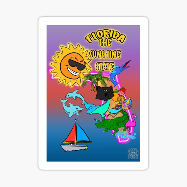 quot Florida Map artwork quot Sticker for - St,small,507x507 Pad,600x600,f8f8f8 