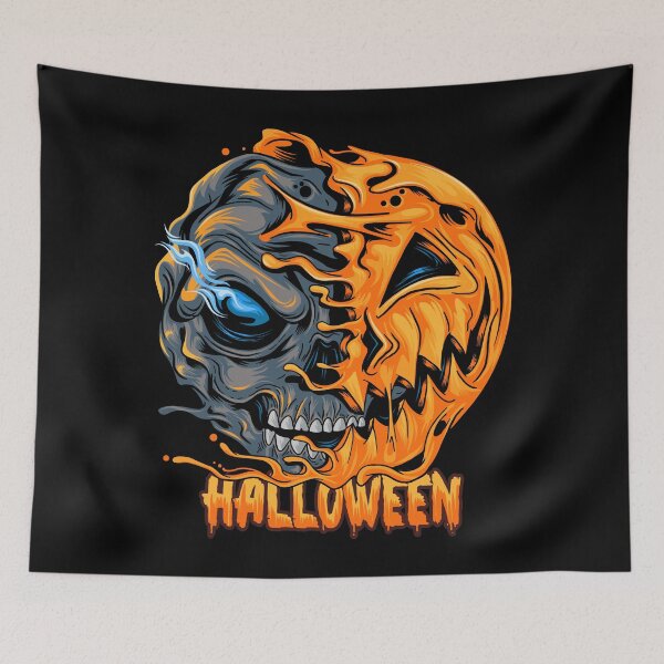 Item preview, Skull design with pumpkin for Halloween designed and sold by velisani.