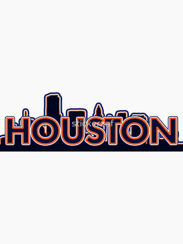 "houston " Sticker for Sale by stickerzaf Redbubble