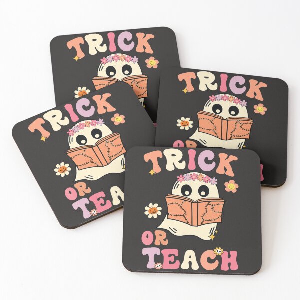 Item preview, Groovy Halloween Trick or Teach Retro Floral Ghost Teacher  designed and sold by wiltzmabertchs.