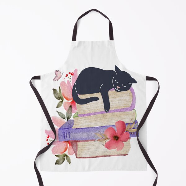 Item preview, Watercolor Black Cat sleeping On A Stack Of Books designed and sold by virillanissa.