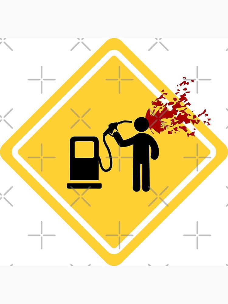Disover Danger: Petrol Station Premium Matte Vertical Poster