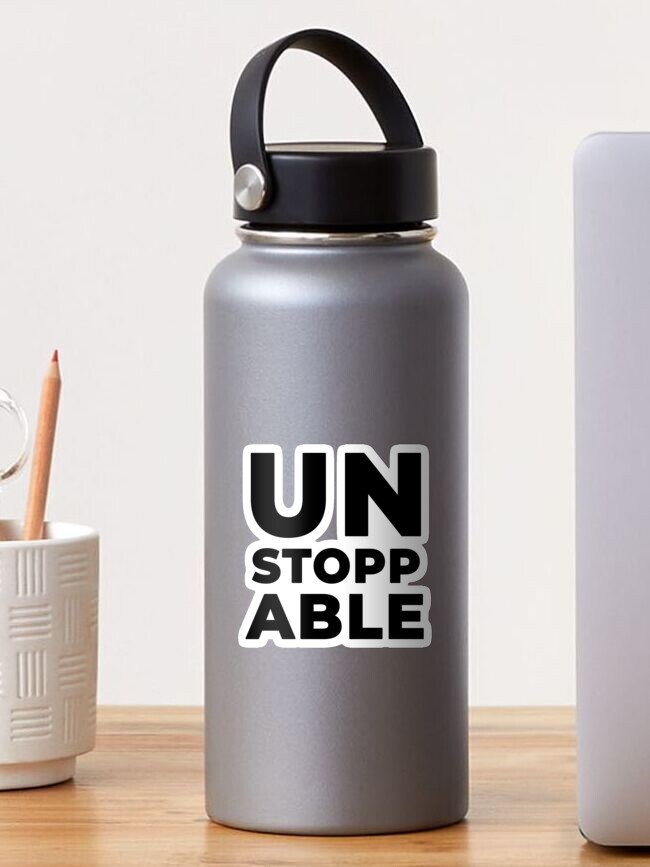 Thumbnail 1 of 3, Sticker, Unstoppable (Inverted) designed and sold by inspire-gifts.