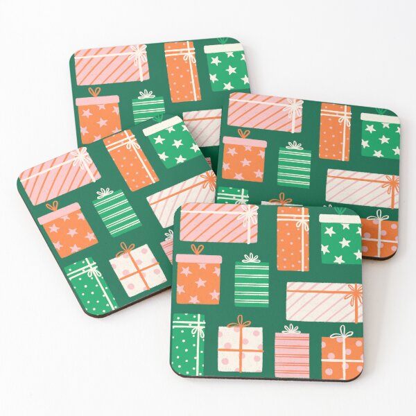 Item preview, Christmas gifts pattern on green background designed and sold by Irenajh87.