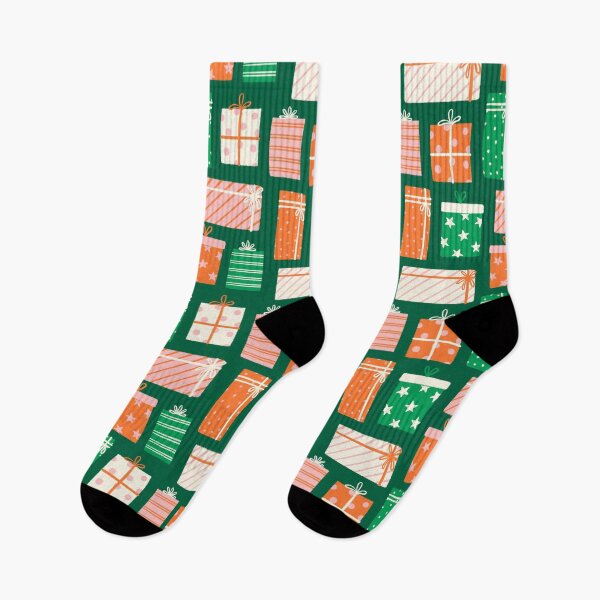 Item preview, Christmas gifts pattern on green background designed and sold by Irenajh87.