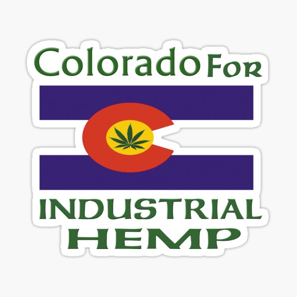 Colorado for Industrial Hemp Flag Sticker