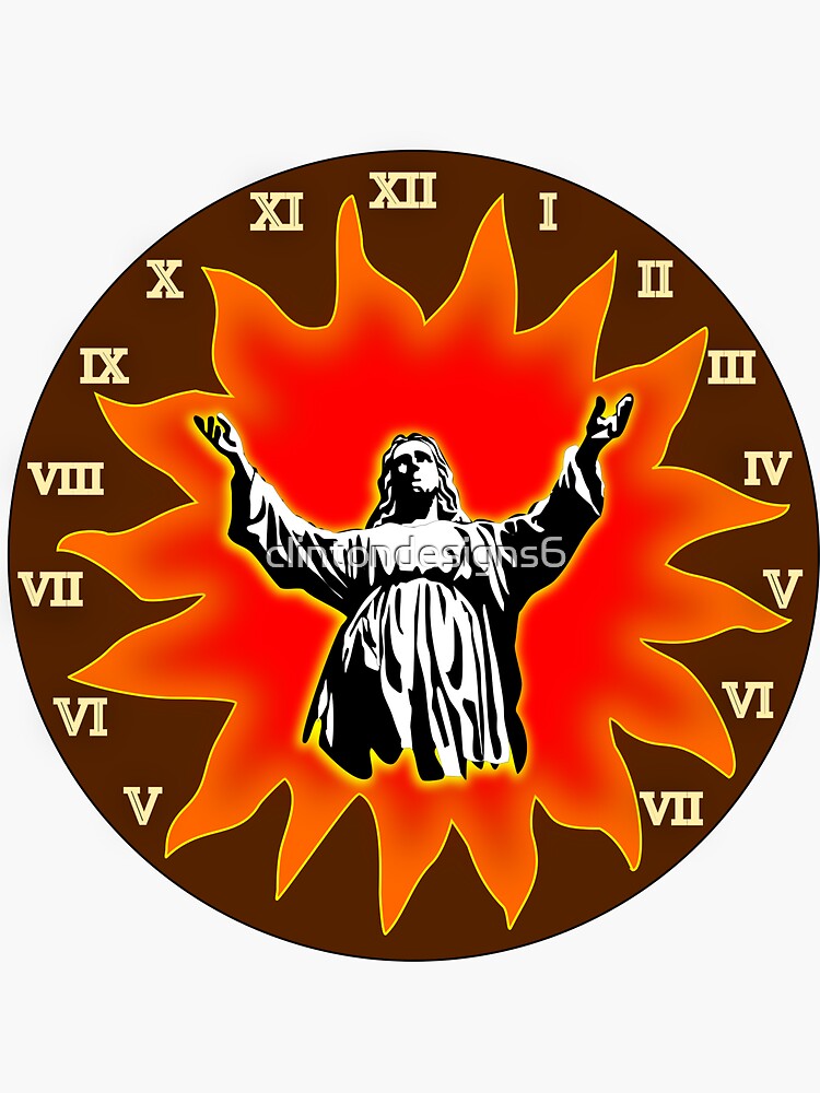 "Jesus Look at the time" Sticker for Sale by clintondesigns6 Redbubble