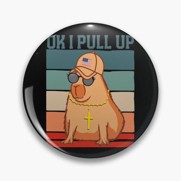 Item preview, Ok I Pull Up Capybara Funny Retro designed and sold by JamauDS.