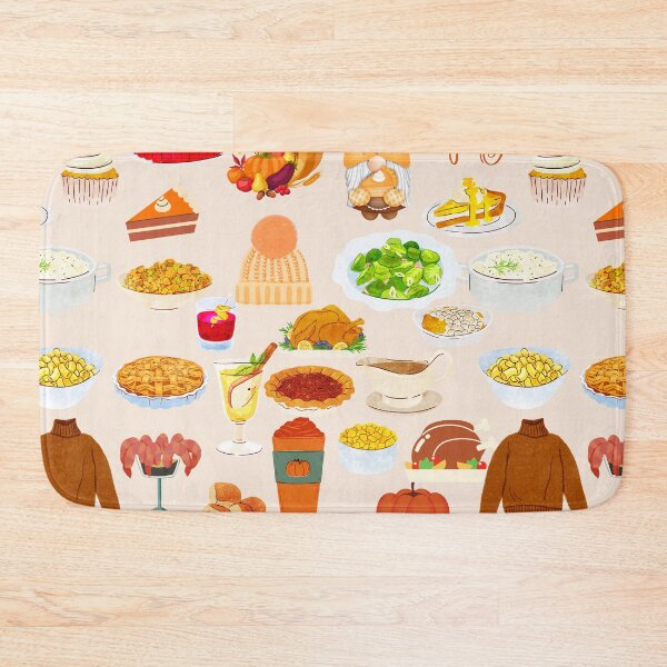 Item preview, Thanksgiving foods repeating pattern designed and sold by StudioSamanthaa.