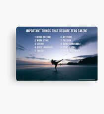 Important Things that Require Zero Talent Canvas Print
