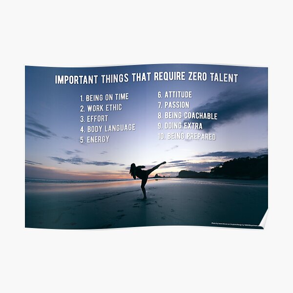 Important Things that Require Zero Talent Poster
