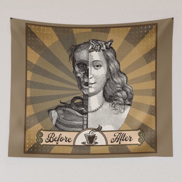 Item preview, Funny Before And After Coffee Vintage Illustration designed and sold by MyStonedCottage.