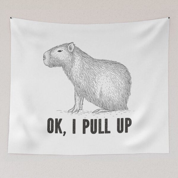 Item preview, Ok I Pull Up Capybara Funny Capybara designed and sold by JamauDS.