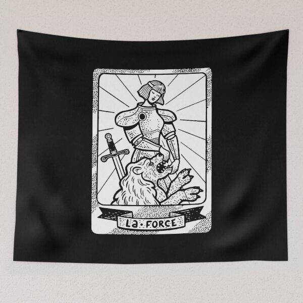 Item preview, Tarot playing card Force sketch vector. Black designed and sold by IronicEmpire.