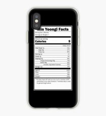 Nutrition Facts: BTS Yoongi - iPhone Ver iPhone Case