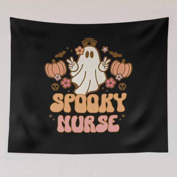 Item preview, Spooky Nurse halloween scary pumpkin funny cute vintage designed and sold by elizabethdawnn.