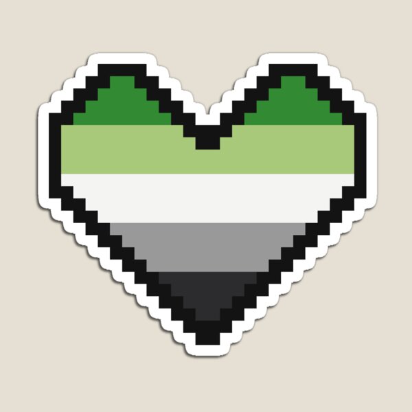 Aperçu de l'œuvre Pixel Art Pride Coeur - aromantique créée et vendue par GoldThornGuild.