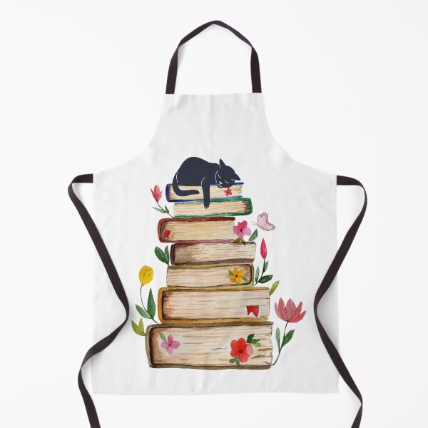 Item preview, Watercolor Black Cat sleeping On A Stack Of Books designed and sold by virillanissa.