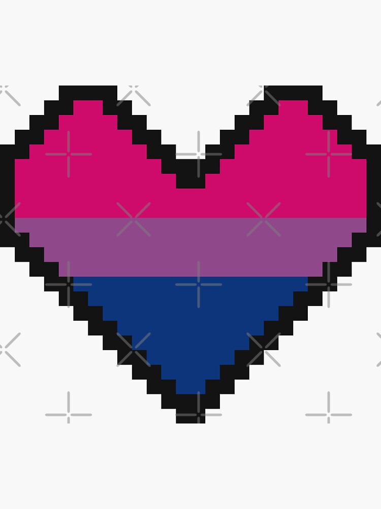 Pegatina Pixel Art Orgullo Corazón Bisexual De Goldthornguild Redbubble 4662