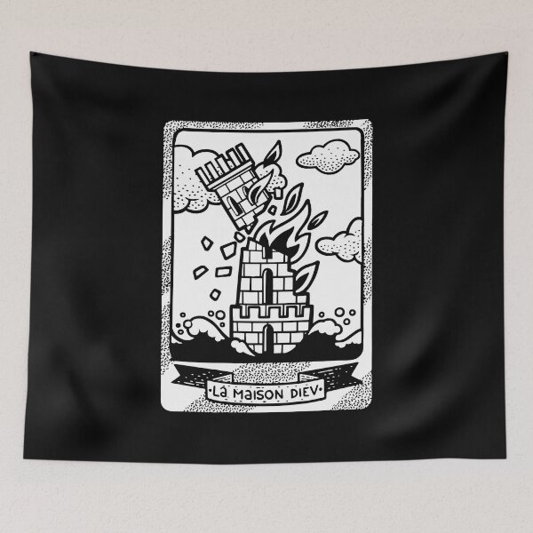 Item preview, Tarot playing card Tower sketch vector. Orilium. Black designed and sold by IronicEmpire.
